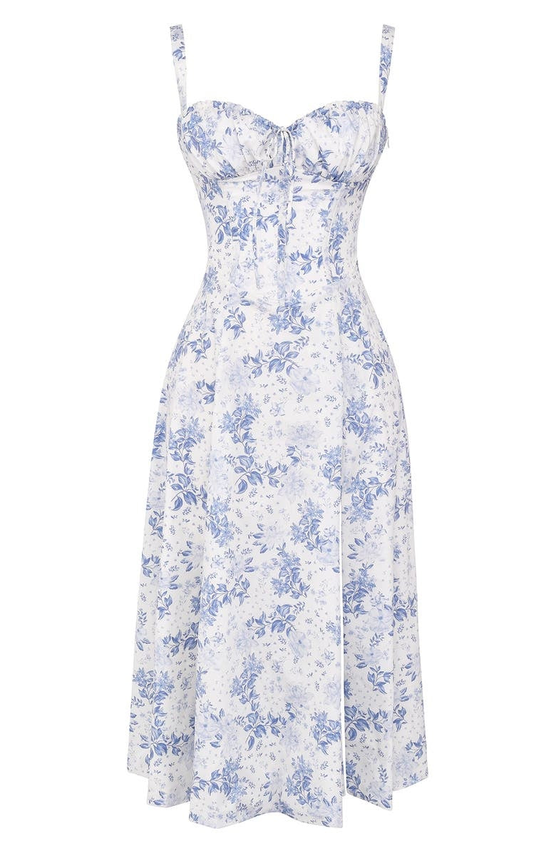 Demitri | Women’s Waist‑Sculpting Bustier Lace‑Up Midi Dress