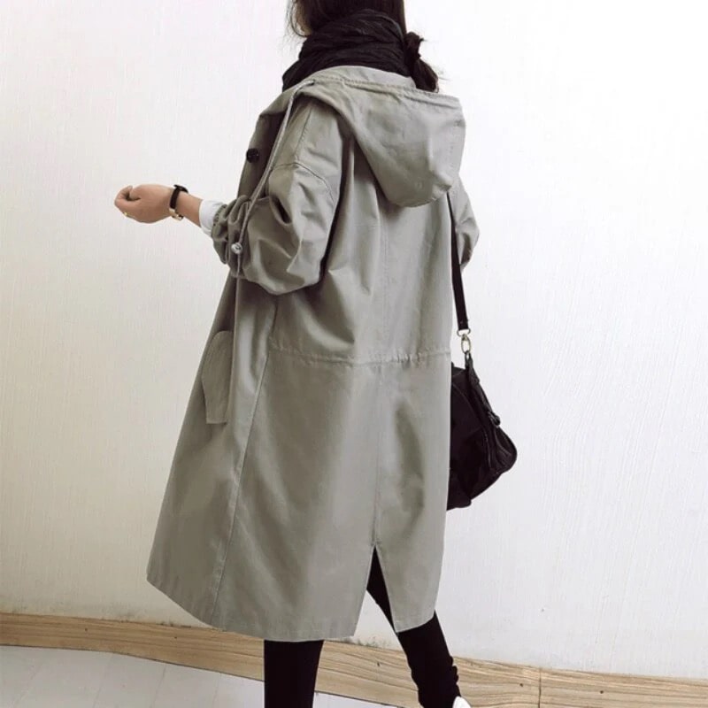 Lilah | Women’s Elegant Trench Coat with Water‑Repellent Fabric & Relaxed Fit