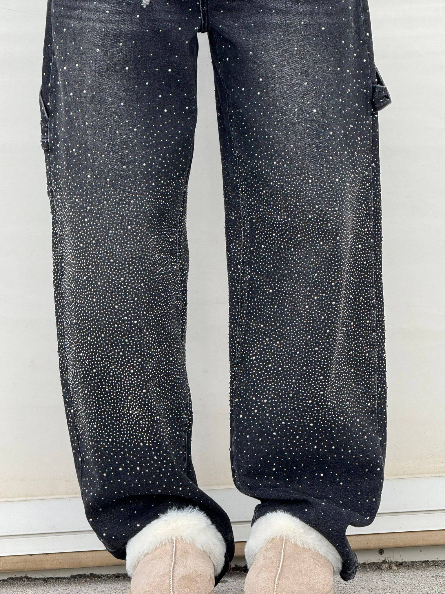 Rafaela | Diamond Jeans with Balloon Fit and Sparkling Details