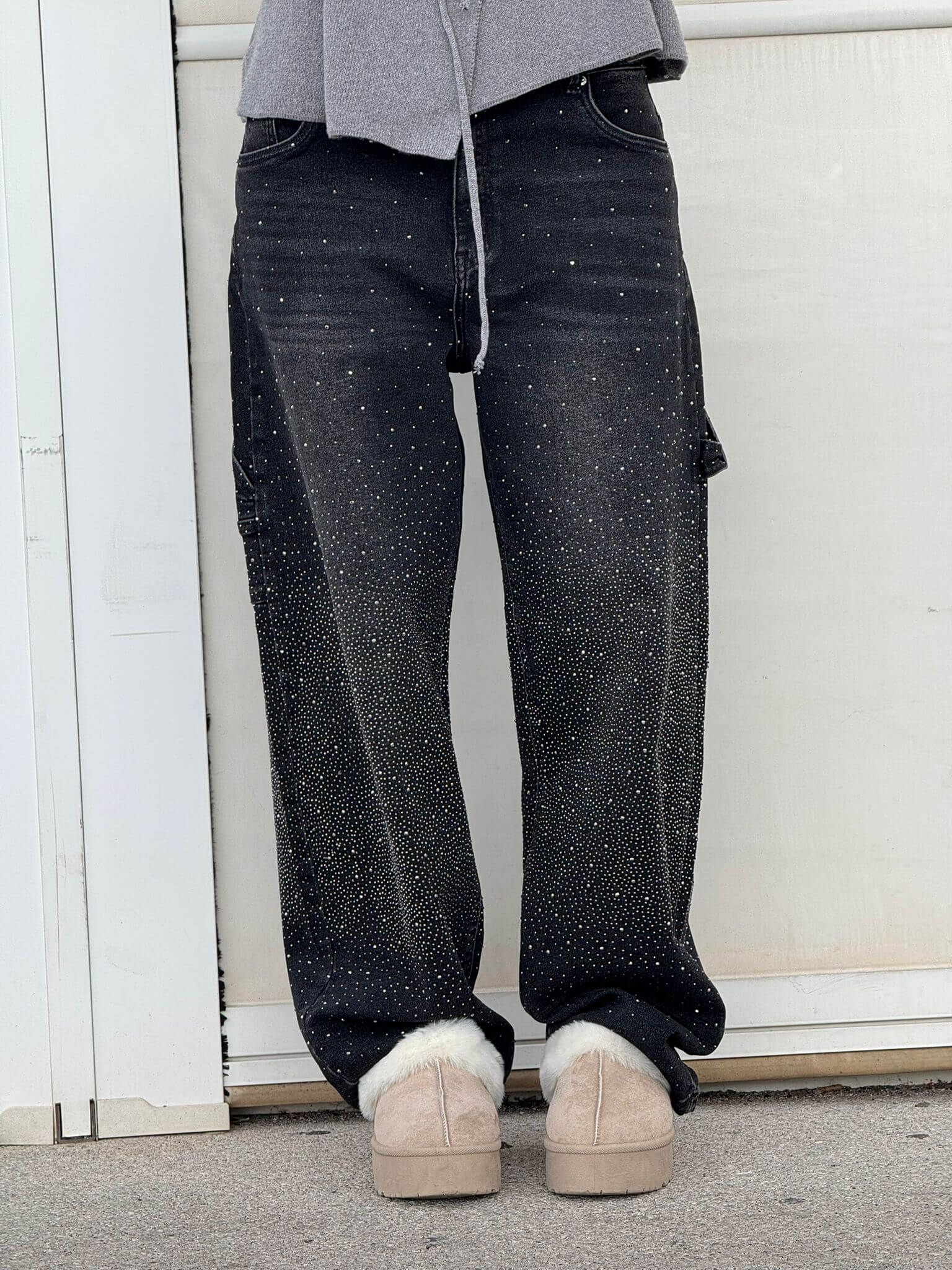 Rafaela | Diamond Jeans with Balloon Fit and Sparkling Details