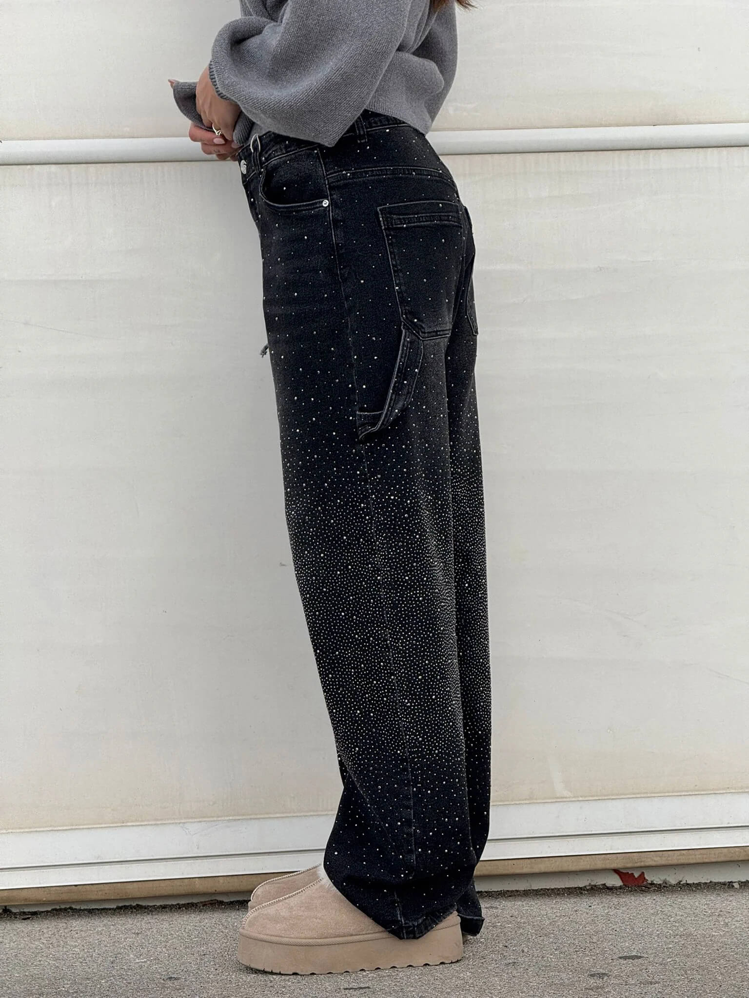 Rafaela | Diamond Jeans with Balloon Fit and Sparkling Details