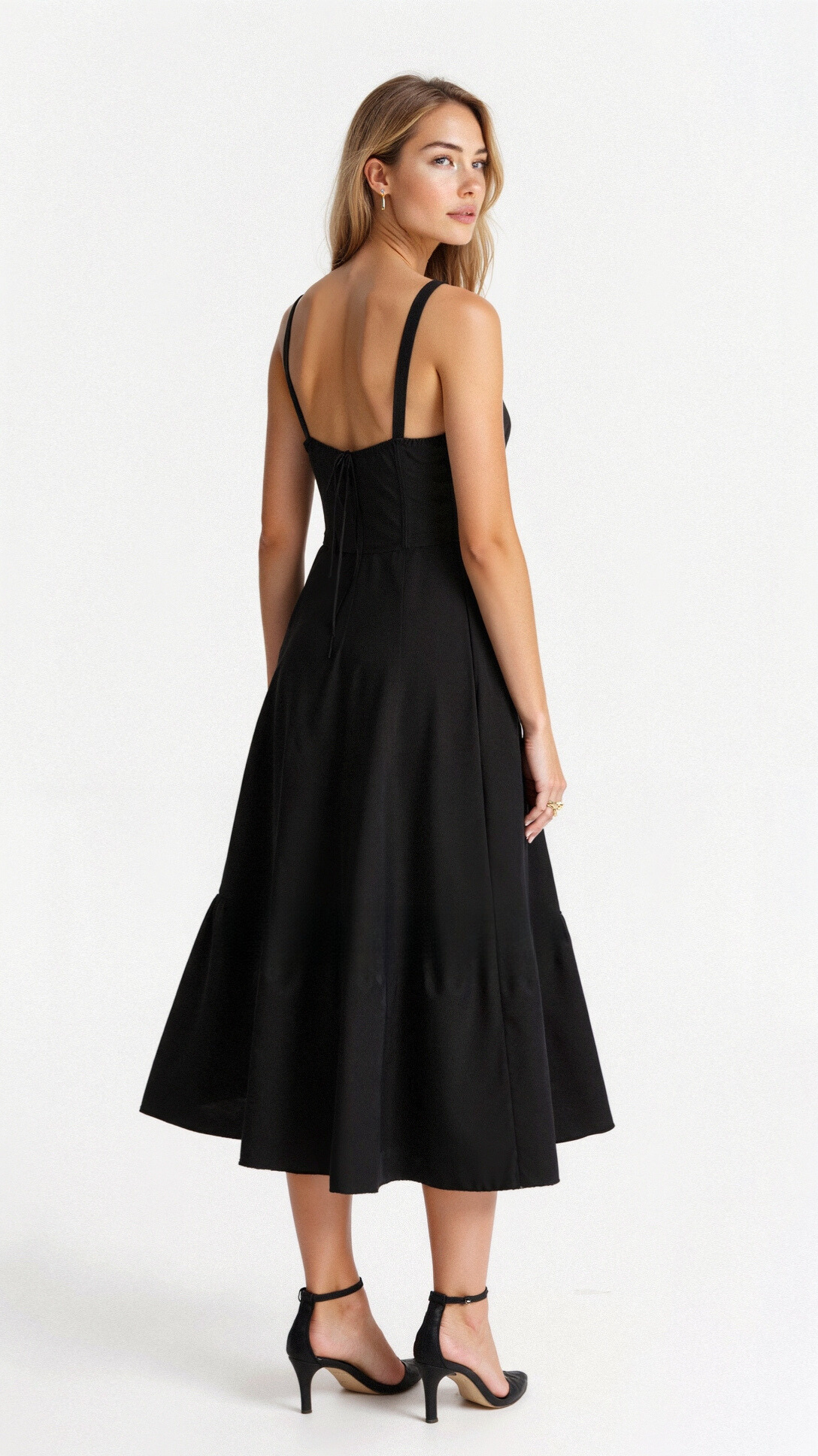 Demitri | Women’s Waist‑Sculpting Bustier Lace‑Up Midi Dress