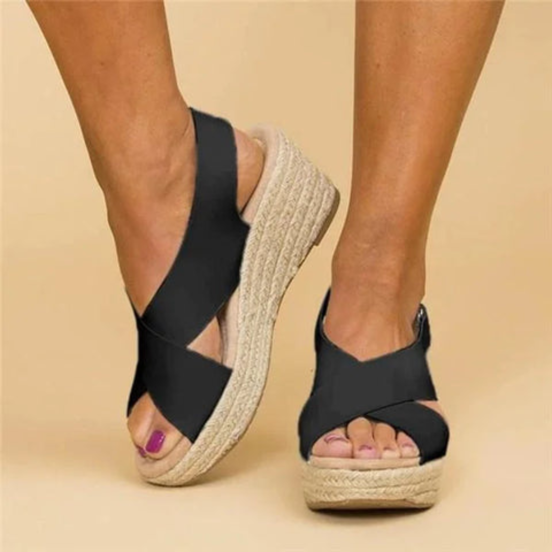 Florence | Cross-Strap Wedges For Women