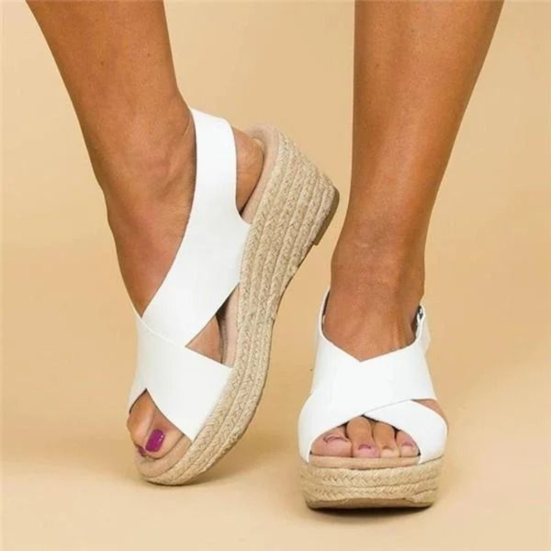 Florence | Cross-Strap Wedges For Women