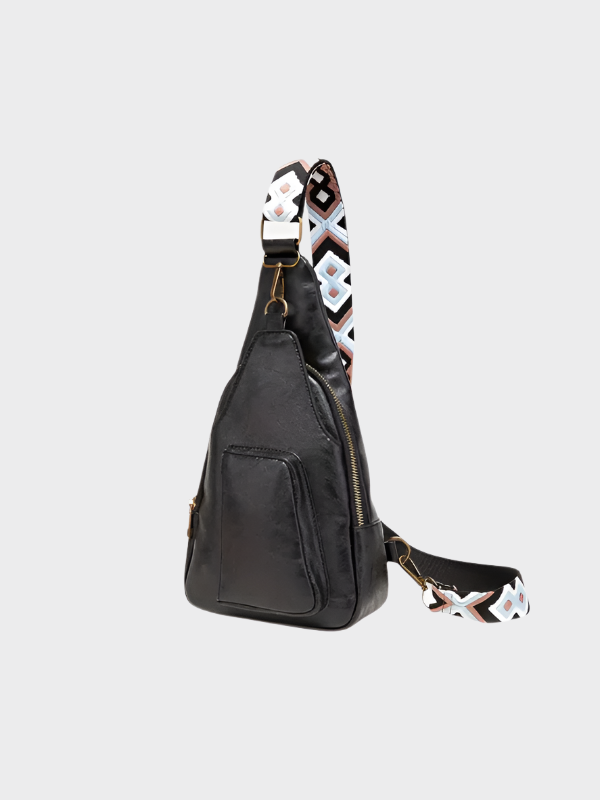 Maribel | Vintage Crossbody Sling Bag with Geometric Strap