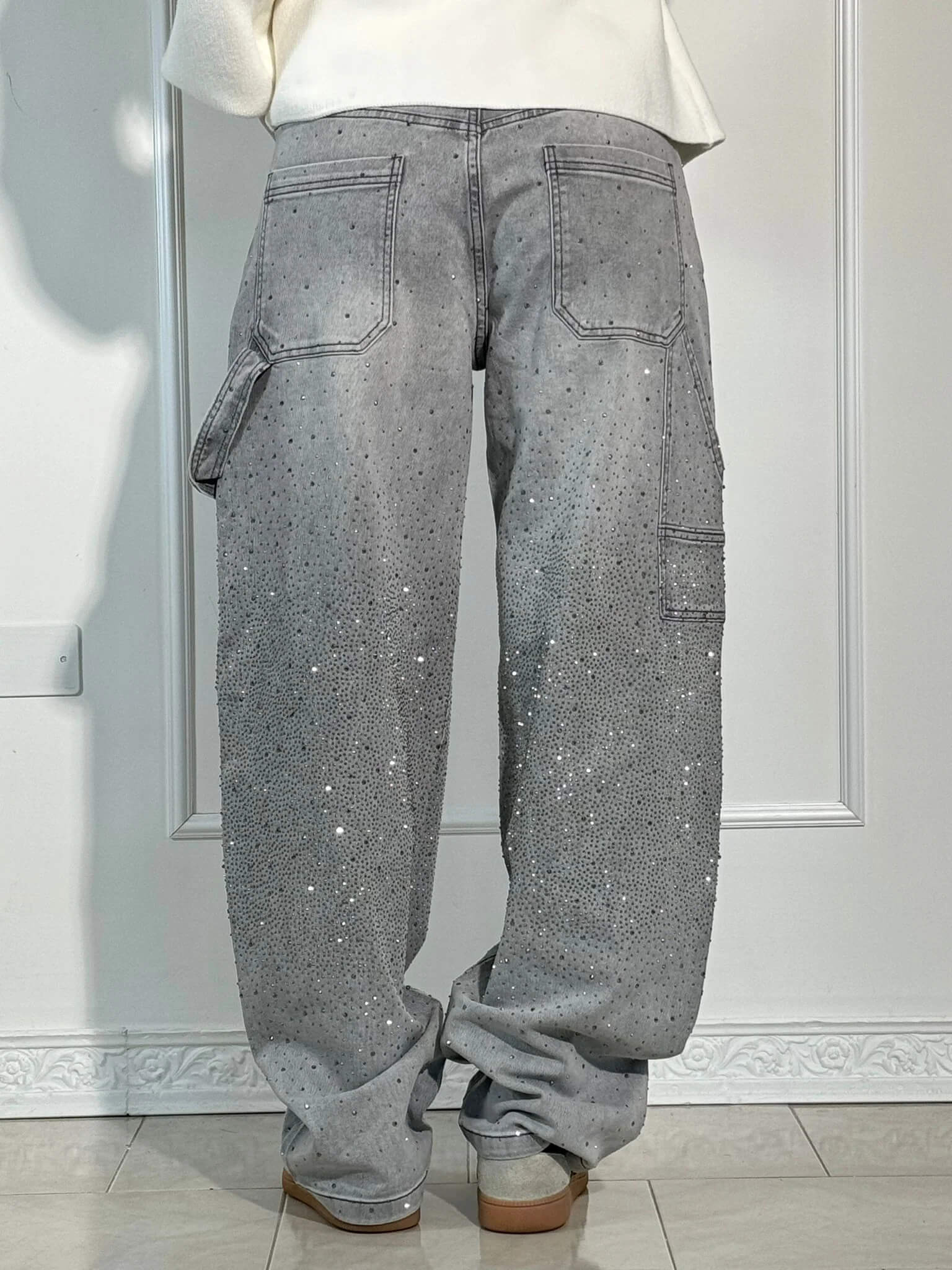 Rafaela | Diamond Jeans with Balloon Fit and Sparkling Details