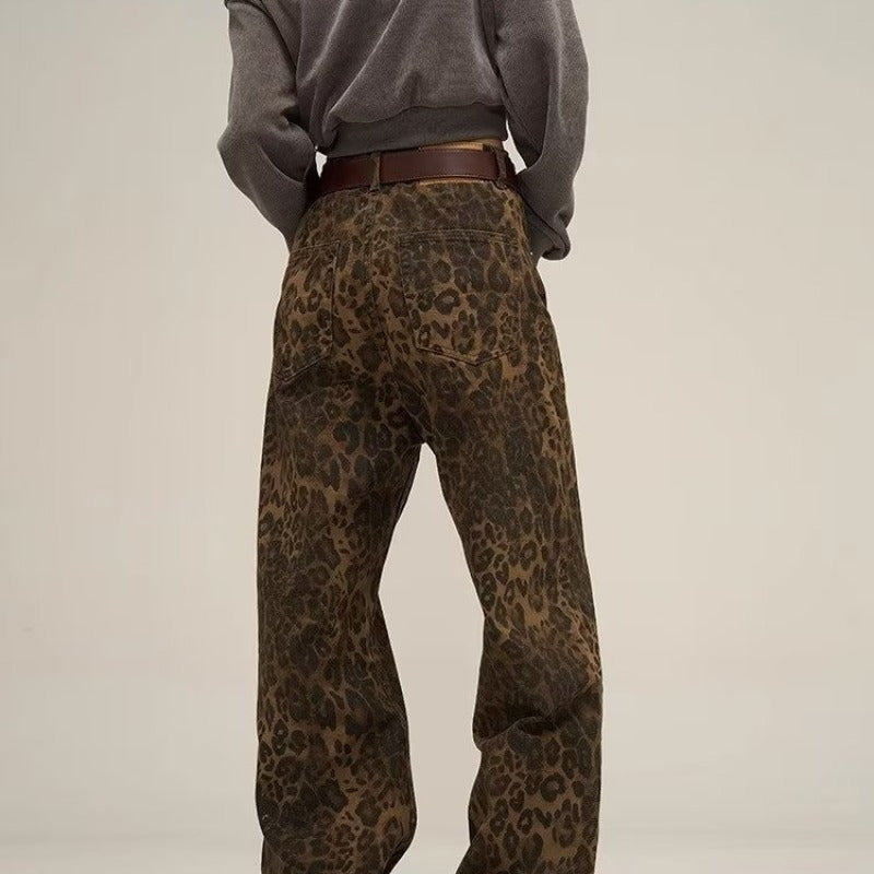 Natalie | Women’s Leopard Print Slim Fit Jeans with Stretch and Bold Style