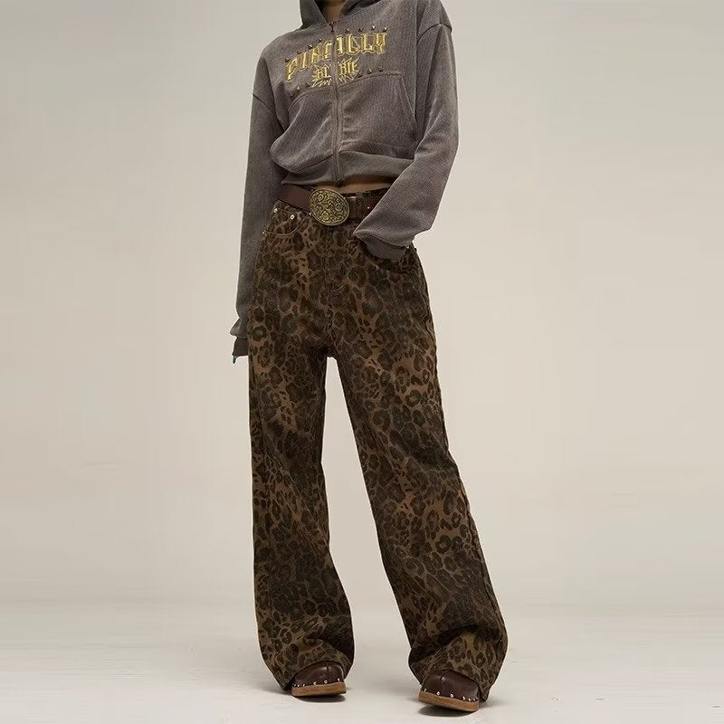 Natalie | Women’s Leopard Print Slim Fit Jeans with Stretch and Bold Style