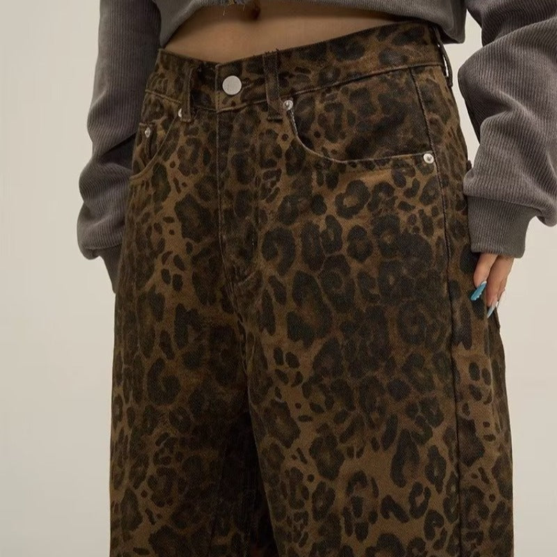 Natalie | Women’s Leopard Print Slim Fit Jeans with Stretch and Bold Style