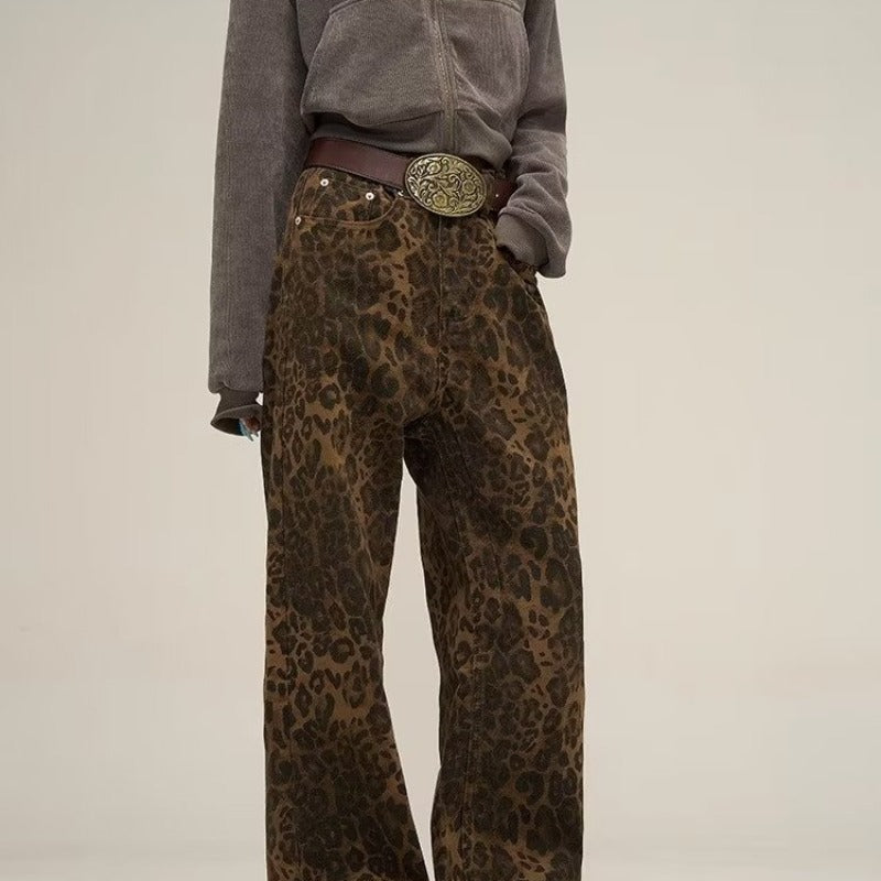 Natalie | Women’s Leopard Print Slim Fit Jeans with Stretch and Bold Style