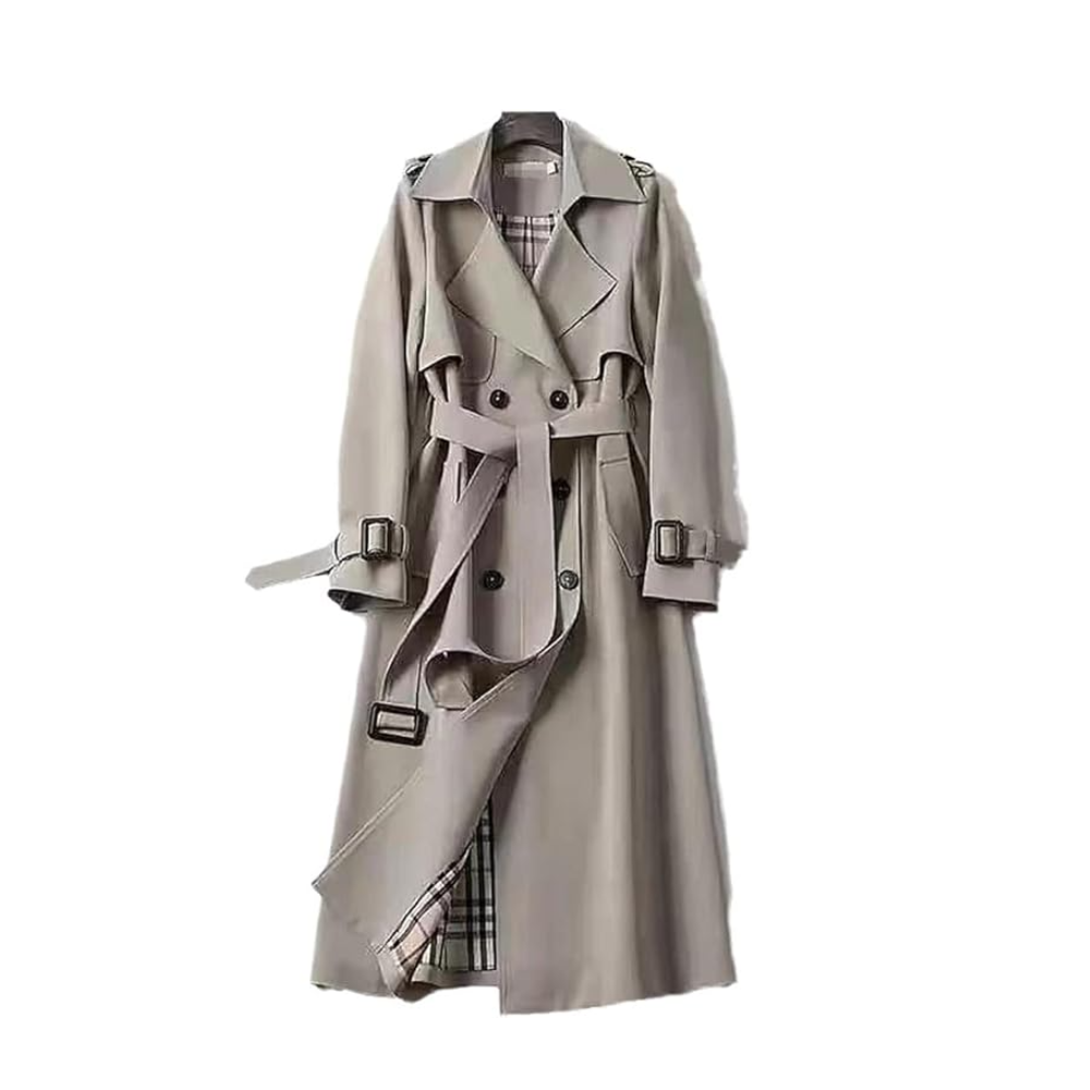 Heidi | Women’s Classic Double-Breasted Trench Coat with Adjustable Belt