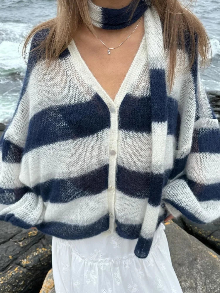 Luna | Cardigan & Scarf Set for Effortless Elegance
