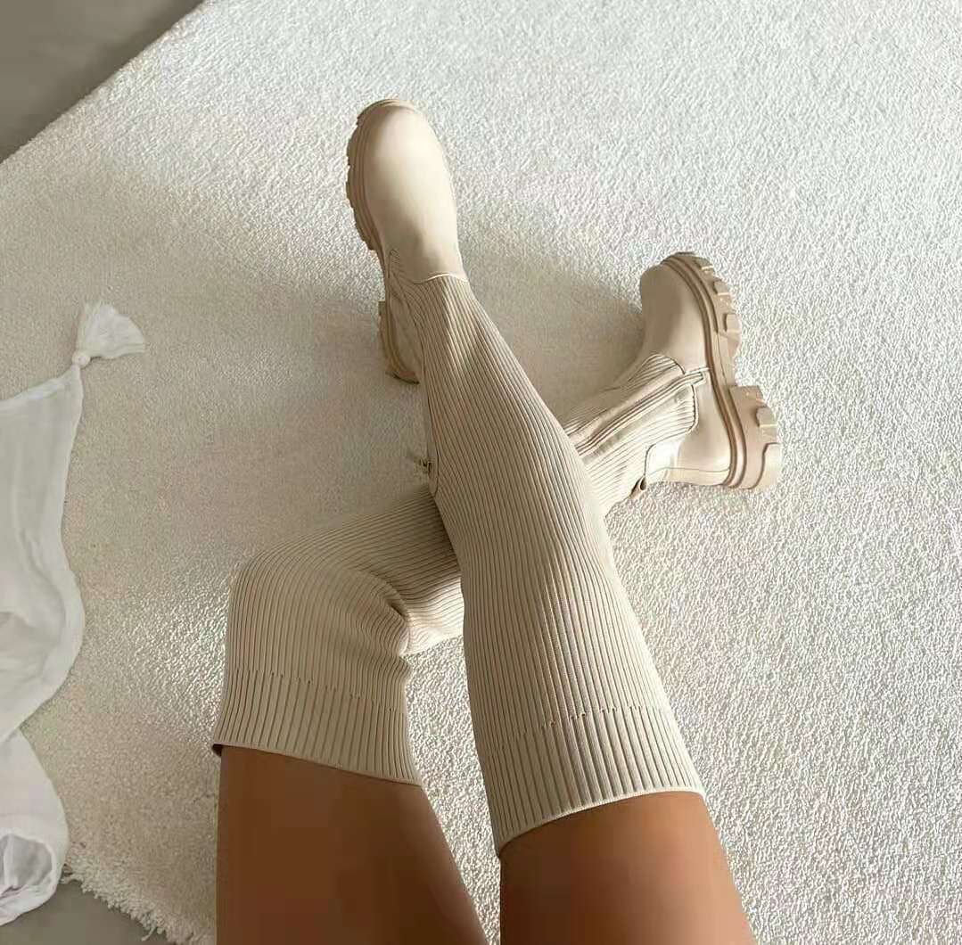 Evie | Over-the-Knee Sock Boots