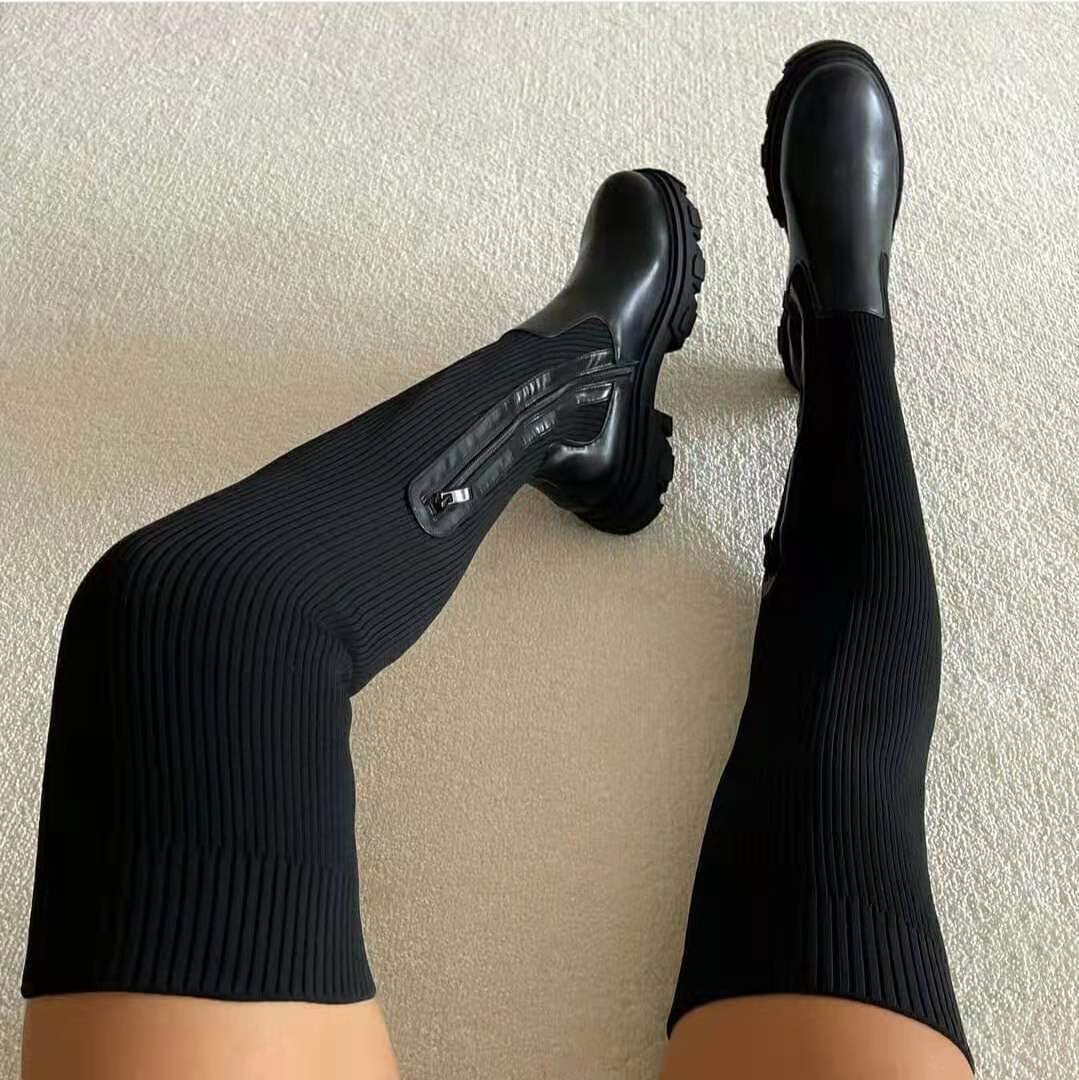 Evie | Over-the-Knee Sock Boots