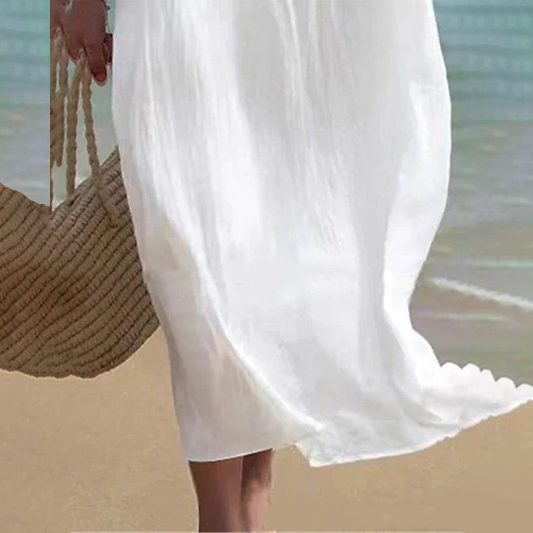 Diana | Women’s Lightweight Polyester Maxi Dress with Semi‑Loose Fit