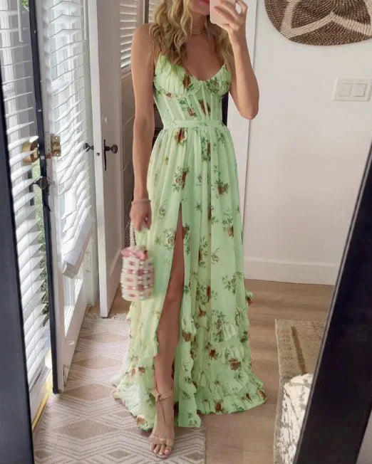 Arabella | Women's Lace Floral Midi Dress Elegant Evening Wear