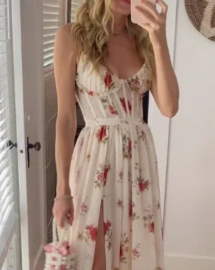 Arabella | Women's Lace Floral Midi Dress Elegant Evening Wear