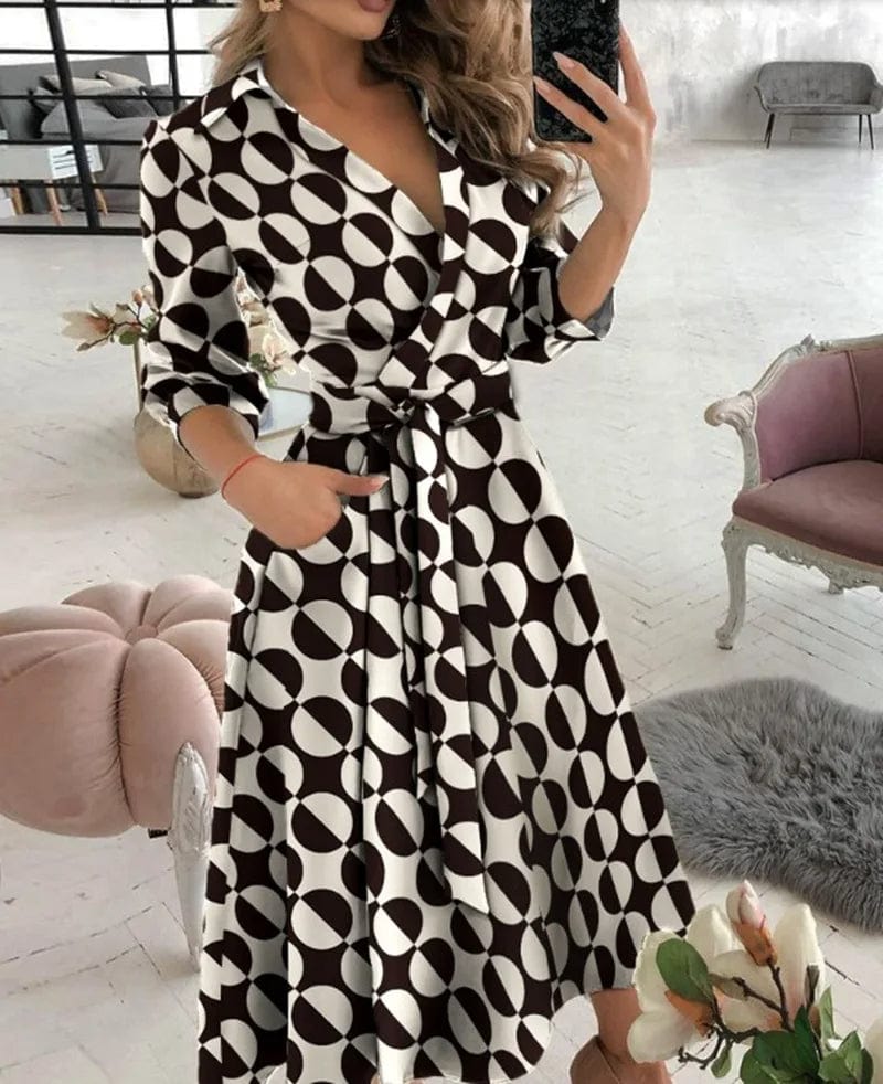 Alexa | Women’s Elegant Wrap Midi Dress with Flattering Silhouette