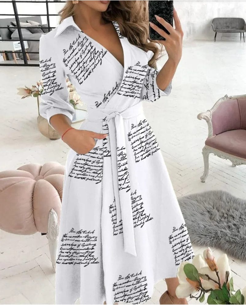 Alexa | Women’s Elegant Wrap Midi Dress with Flattering Silhouette