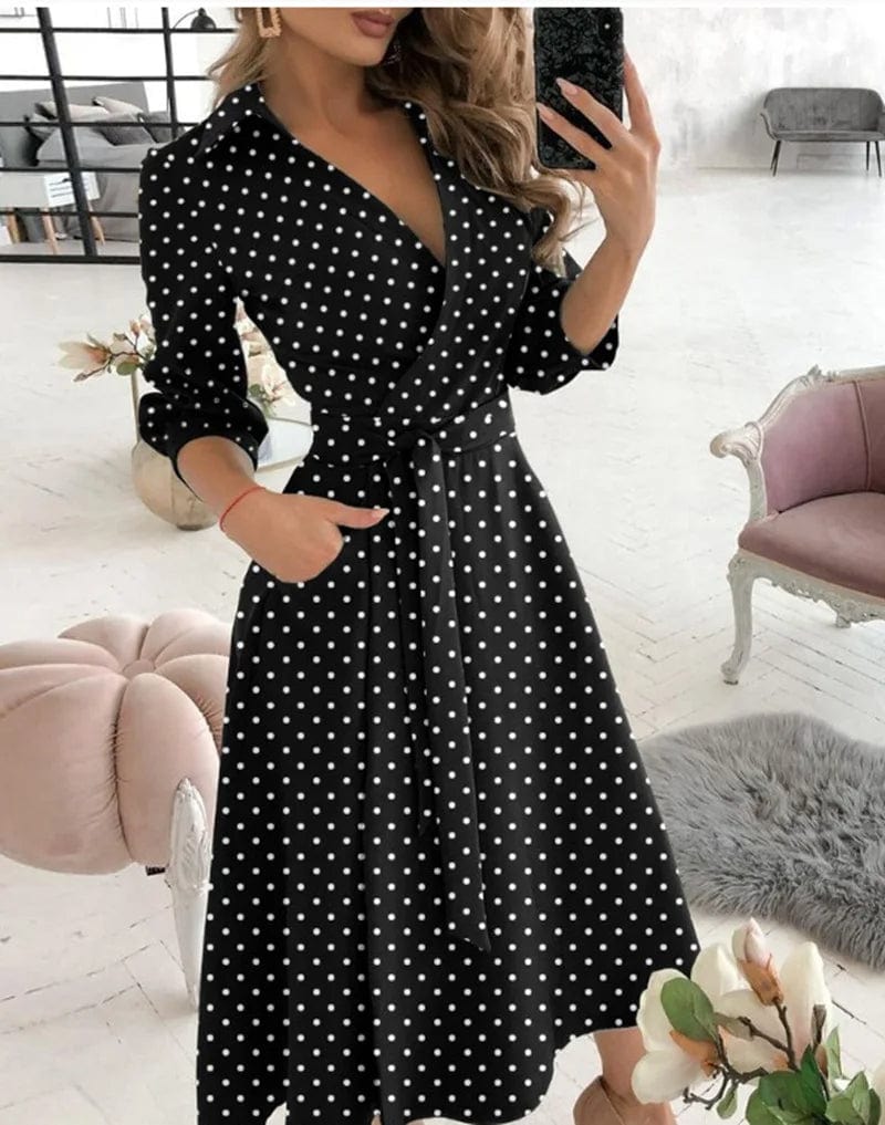 Alexa | Women’s Elegant Wrap Midi Dress with Flattering Silhouette