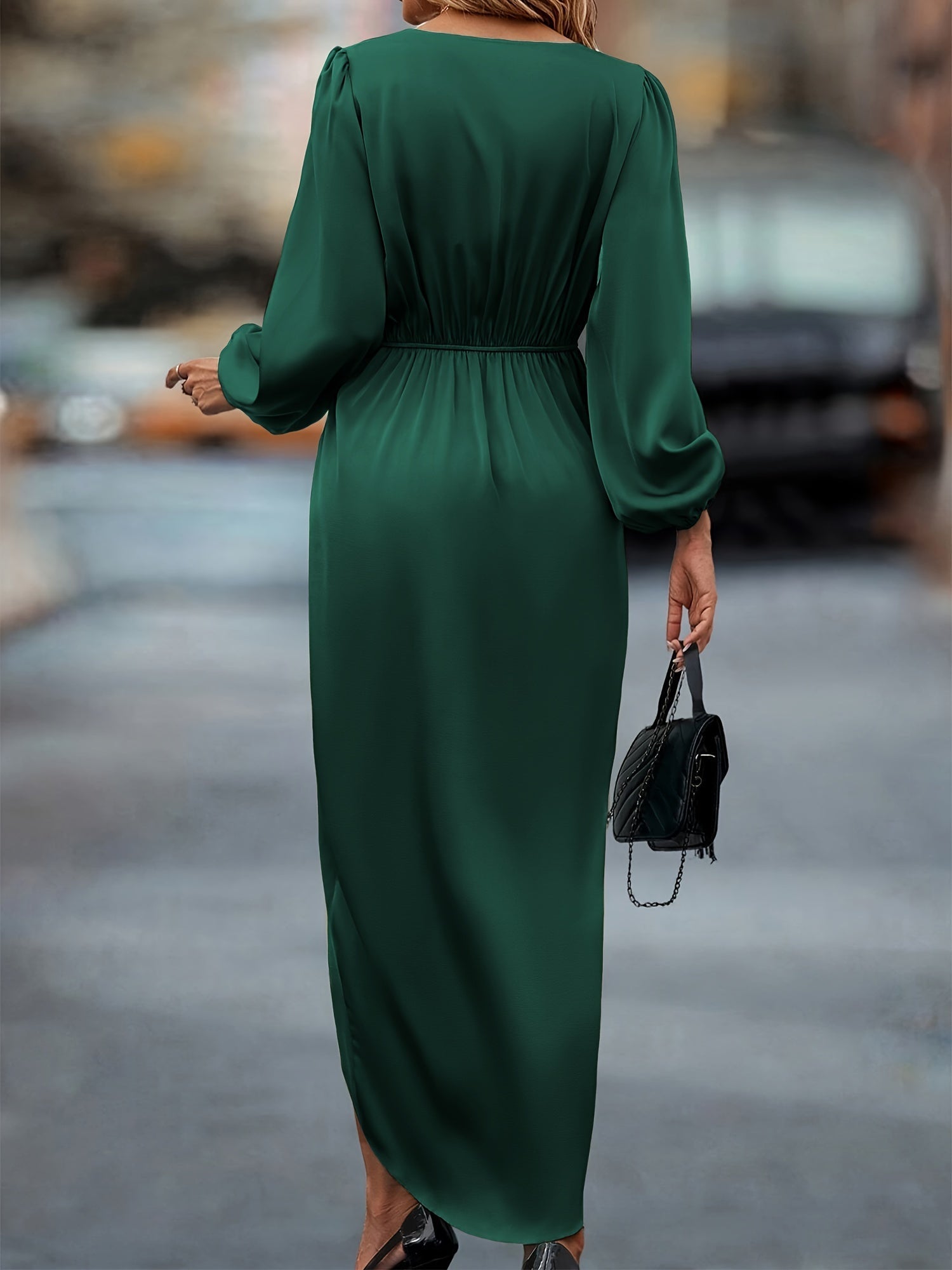 Jessica | Women’s Cotton Wrap Dress with Cinched Waist and Surplice Neckline