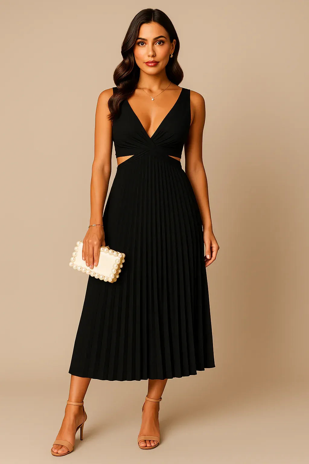 Nikki | Women’s Pleated Layered Evening Dress