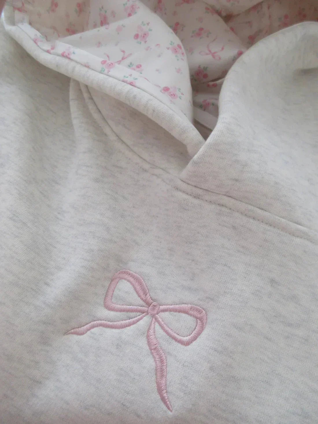 Arabella | Women’s Pullover Hoodie with Embroidered Bow Detail