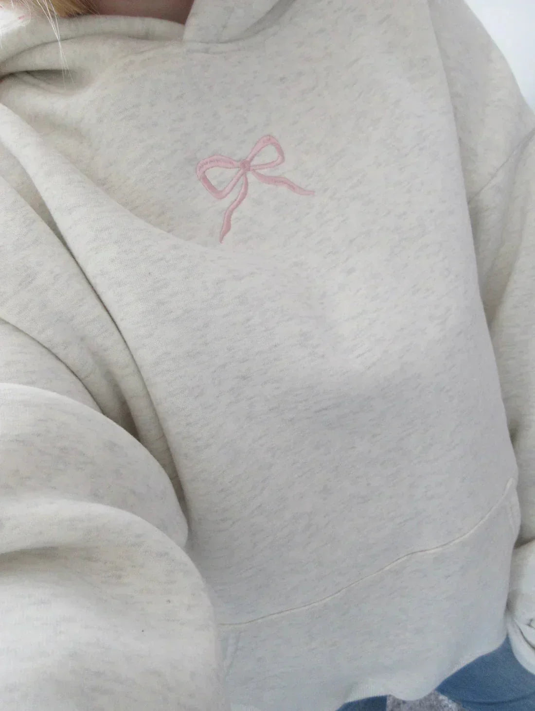 Arabella | Women’s Pullover Hoodie with Embroidered Bow Detail