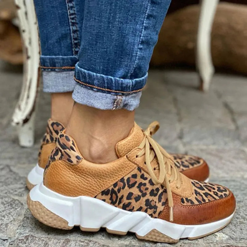 Merida | Fierce Leopard Print Sneakers Trendy and Comfortable