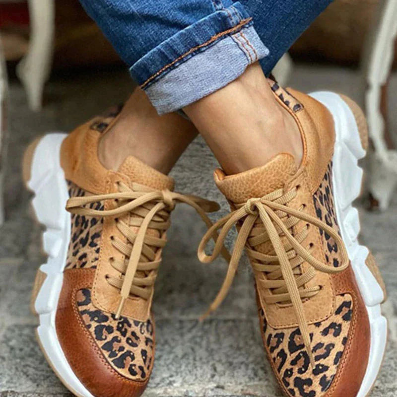 Merida | Fierce Leopard Print Sneakers Trendy and Comfortable