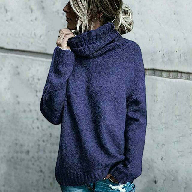 Delilah | Women’s Long Sleeves Oversized Turtleneck Sweater