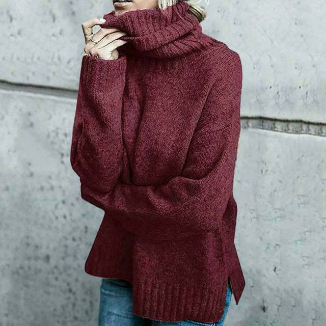 Delilah | Women’s Long Sleeves Oversized Turtleneck Sweater
