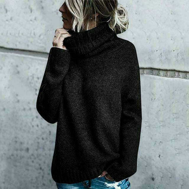 Delilah | Women’s Long Sleeves Oversized Turtleneck Sweater