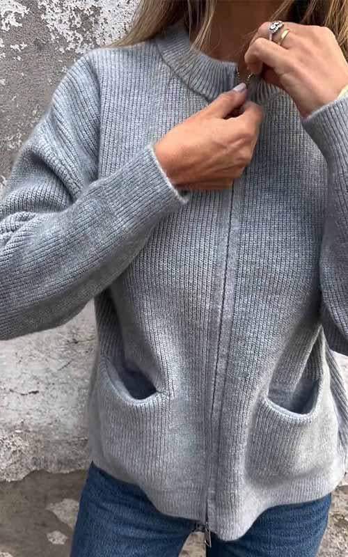 Penelope | Zip-Up Cardigan