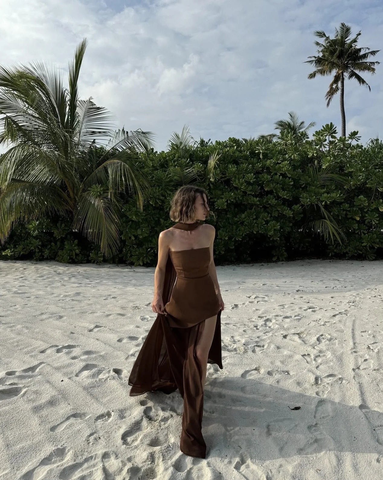Samara | Women’s Asymmetrical Layered Maxi Dress