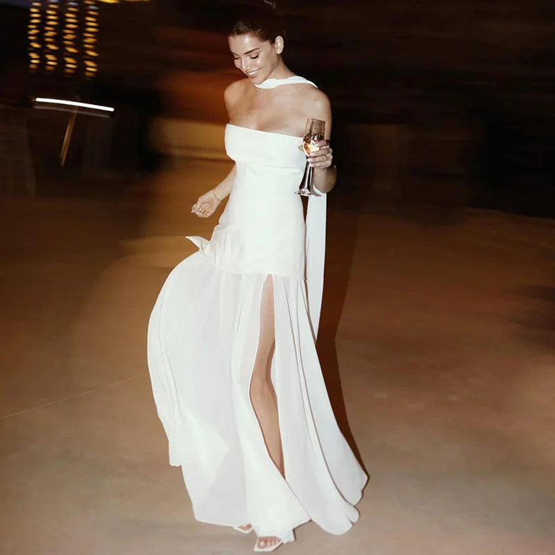 Samara | Women’s Asymmetrical Layered Maxi Dress