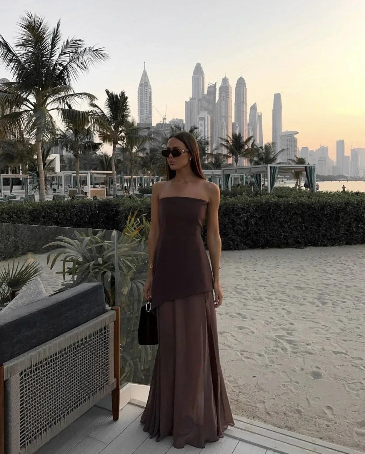 Samara | Women’s Asymmetrical Layered Maxi Dress