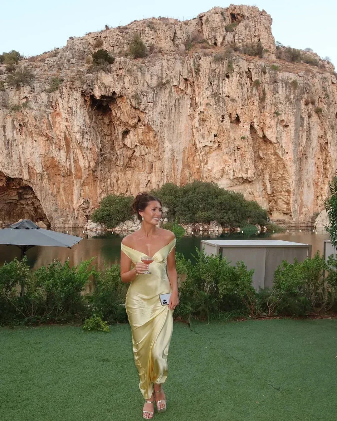 Harper | Off Shoulder Yellow Maxi Dress