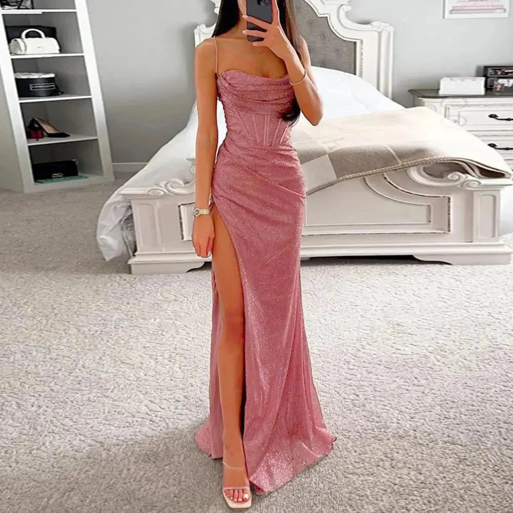 Kylie | Women’s Strapless Maxi Dress with Elegant High Slit