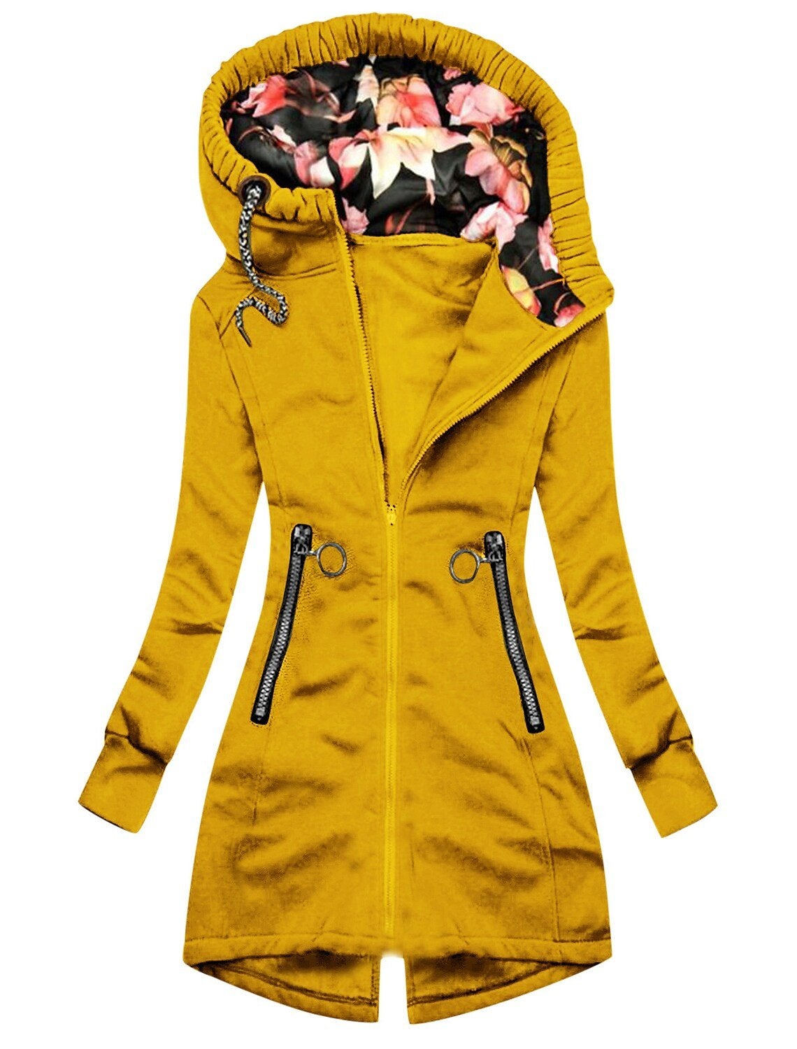 Amelia | Women’s Waterproof Floral Hooded Rain Jacket for Outdoor Activities