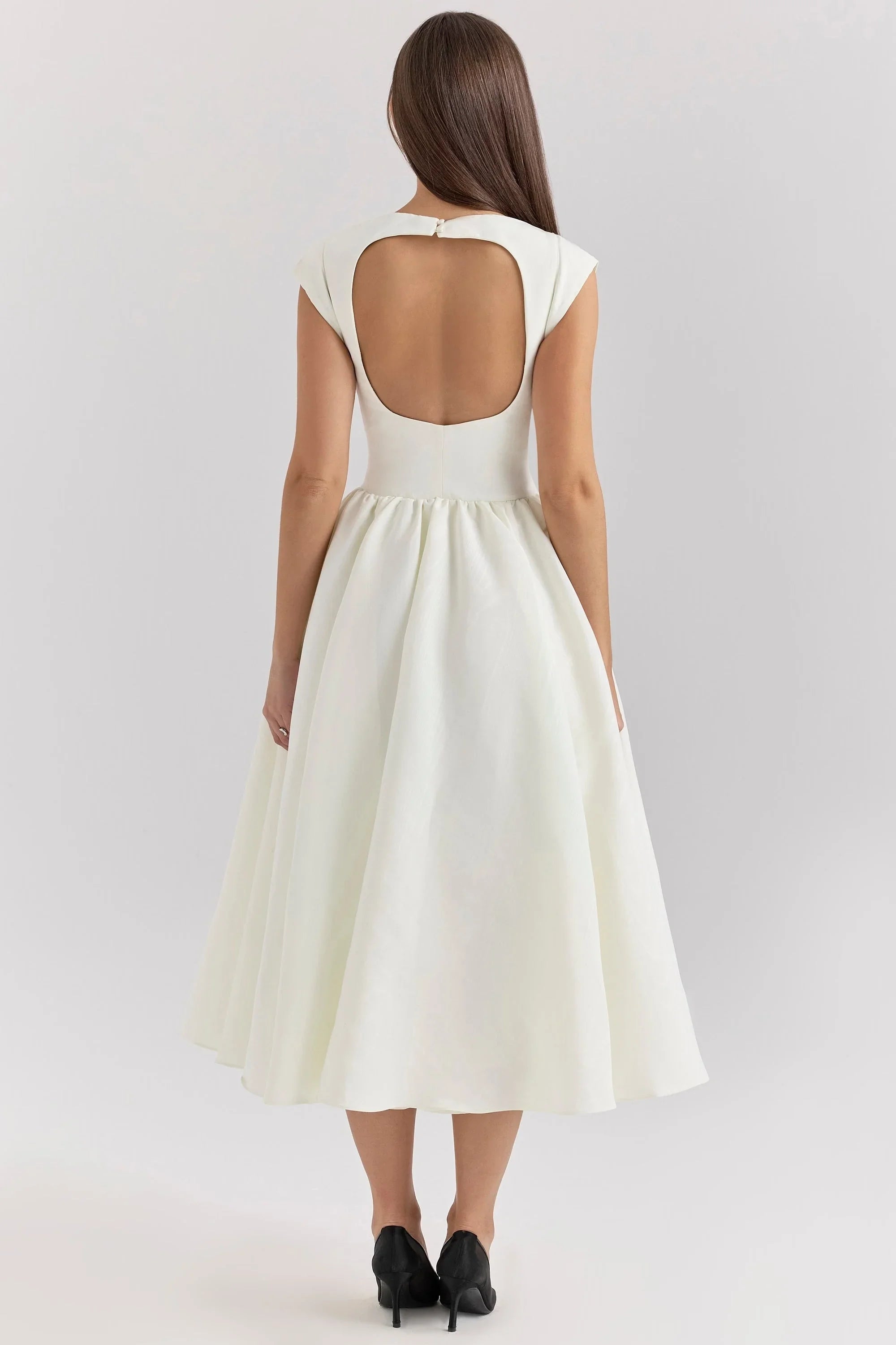 Natalie | Women’s Sculpted Bodice Midi Dress