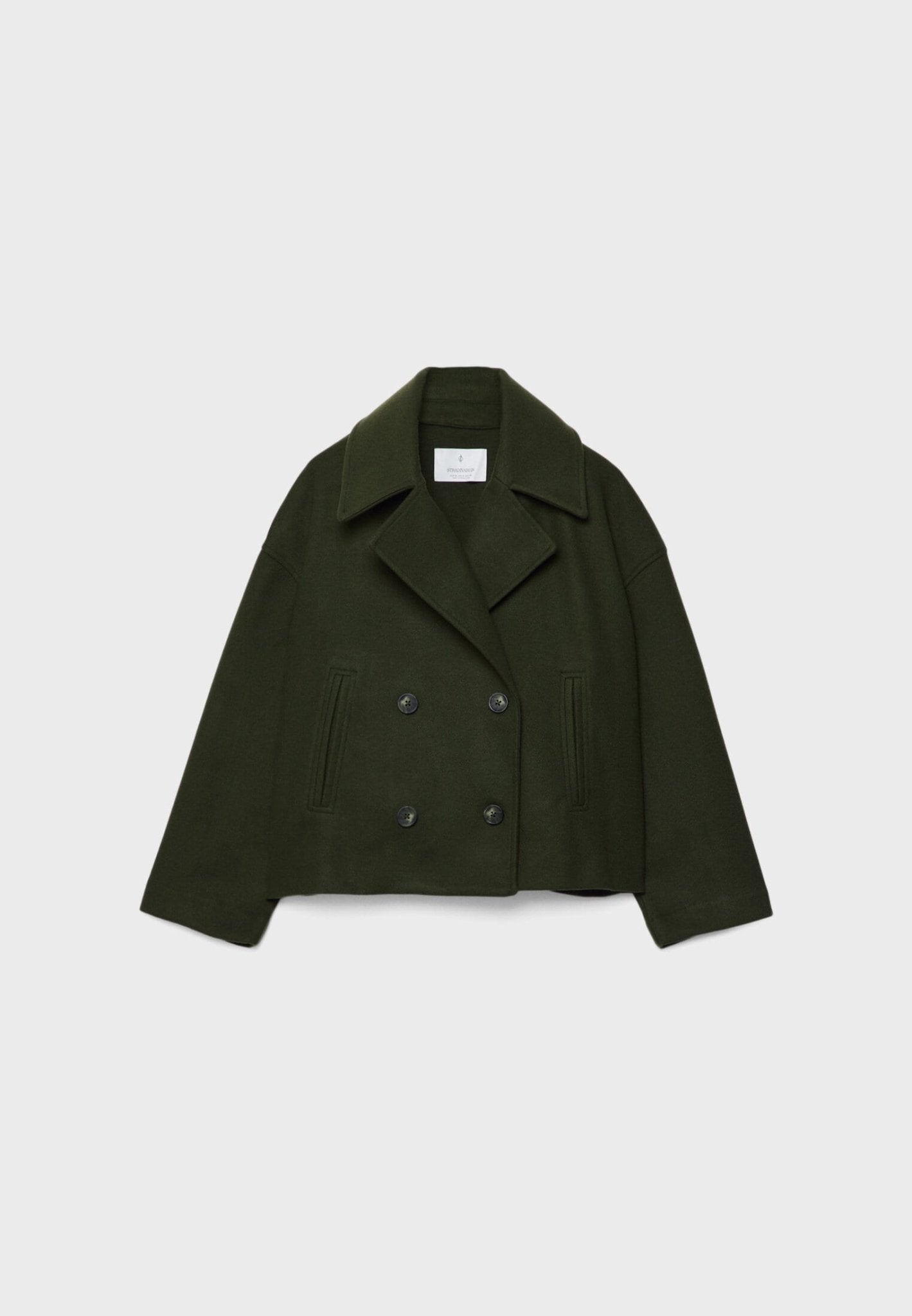 Maizie | Women’s Cropped Double-Breasted Jacket with Structured Fit & Lapel Collar