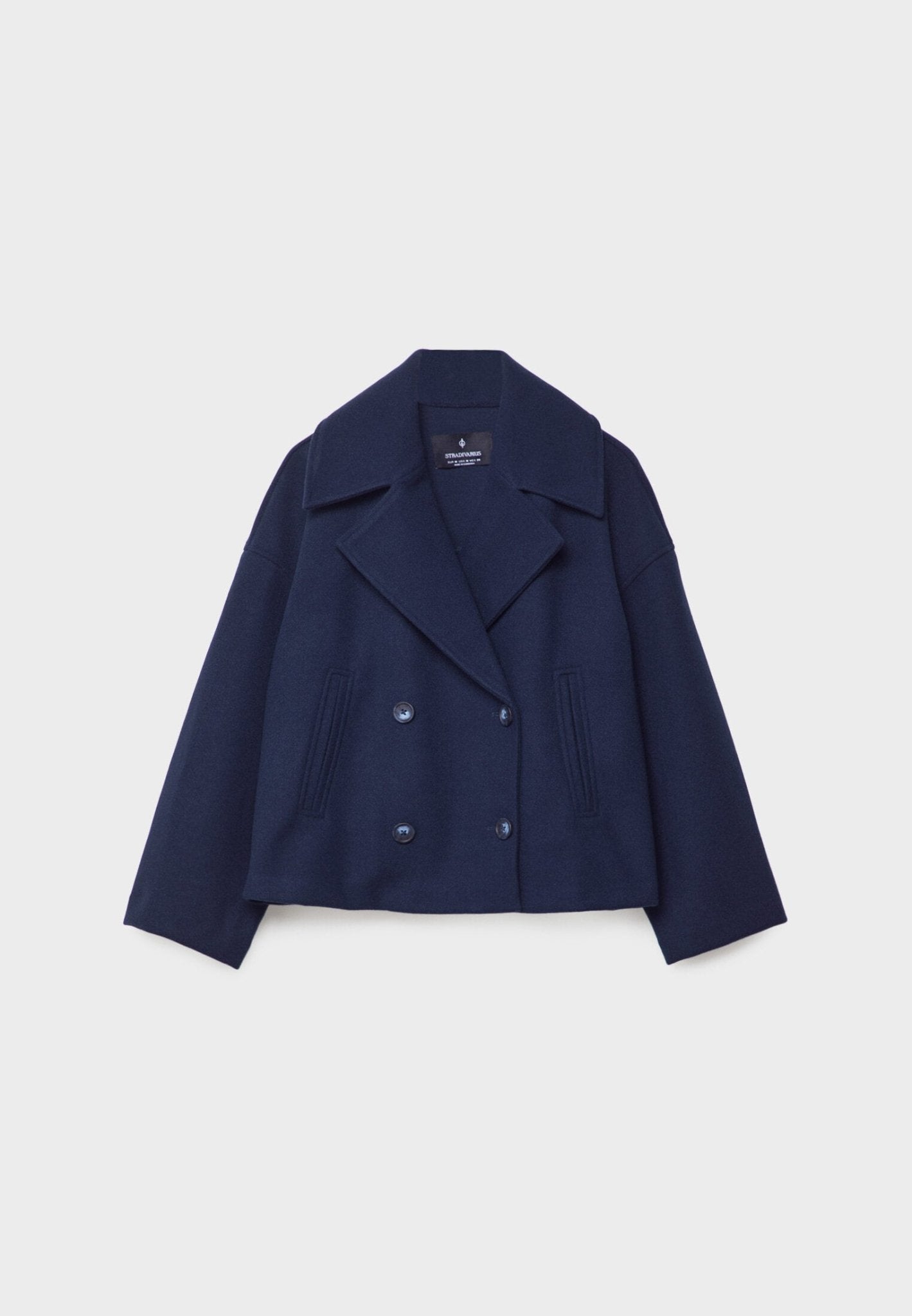 Maizie | Women’s Cropped Double-Breasted Jacket with Structured Fit & Lapel Collar