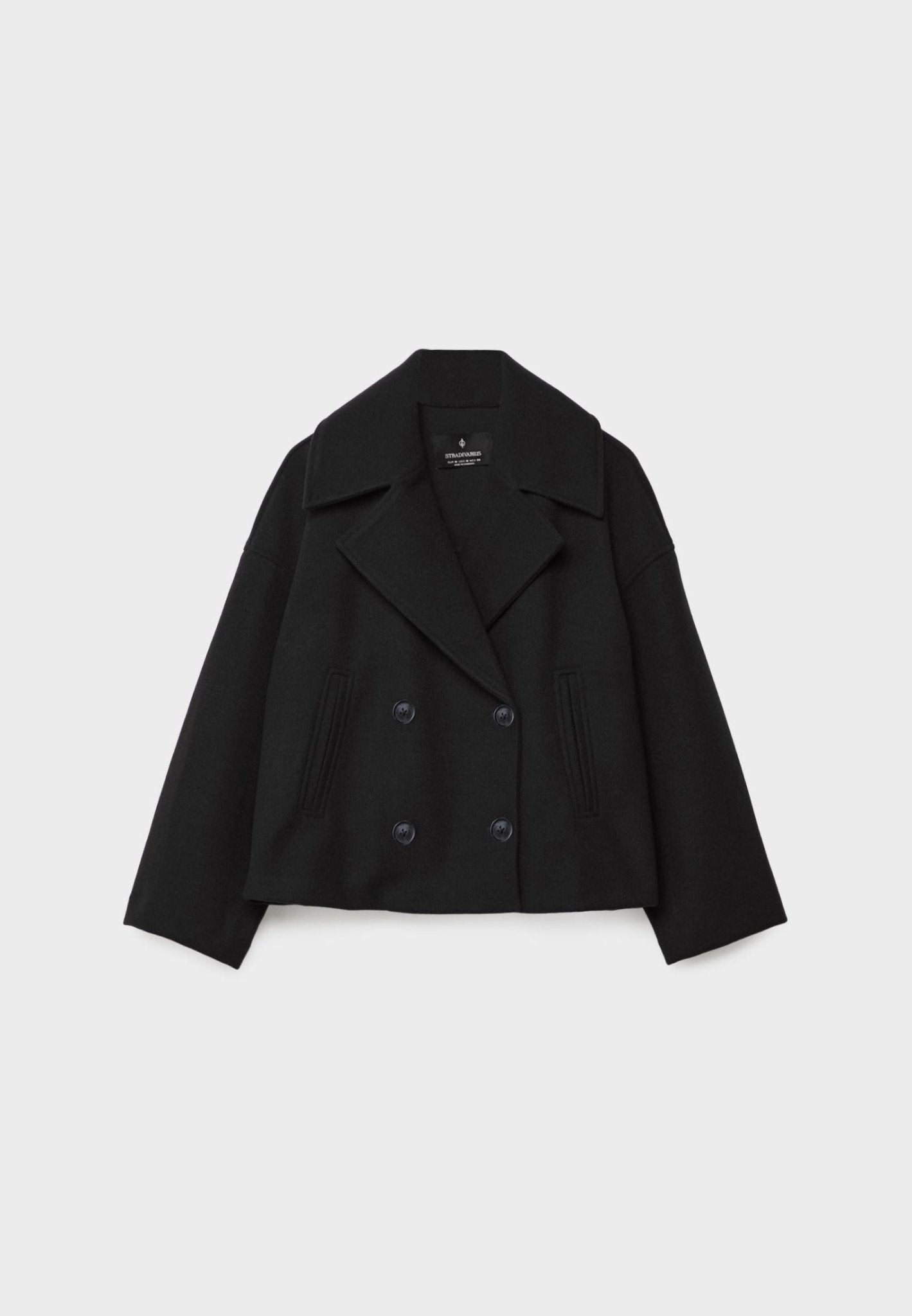 Maizie | Women’s Cropped Double-Breasted Jacket with Structured Fit & Lapel Collar