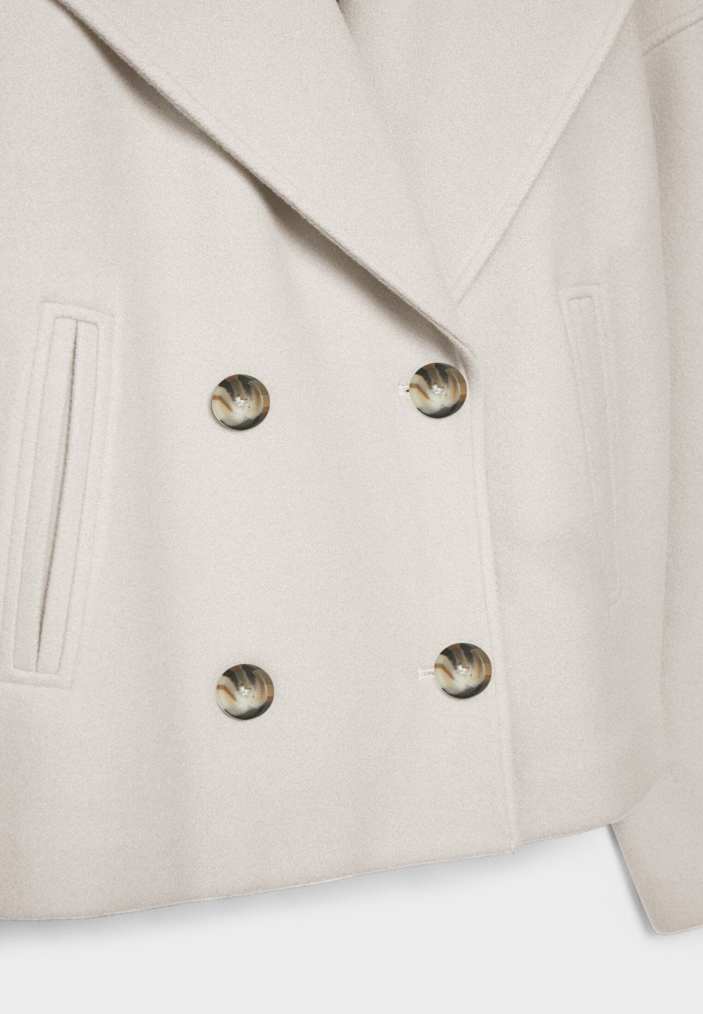 Maizie | Women’s Cropped Double-Breasted Jacket with Structured Fit & Lapel Collar