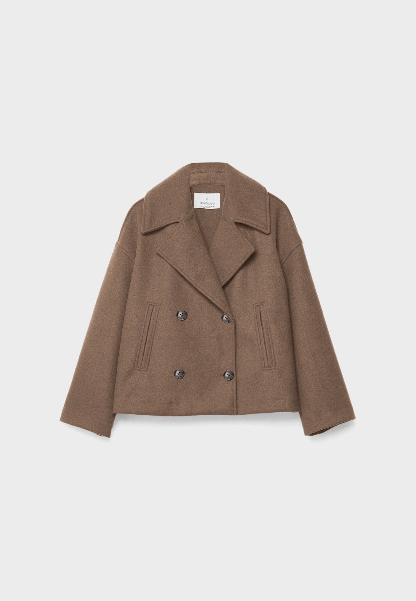Maizie | Women’s Cropped Double-Breasted Jacket with Structured Fit & Lapel Collar