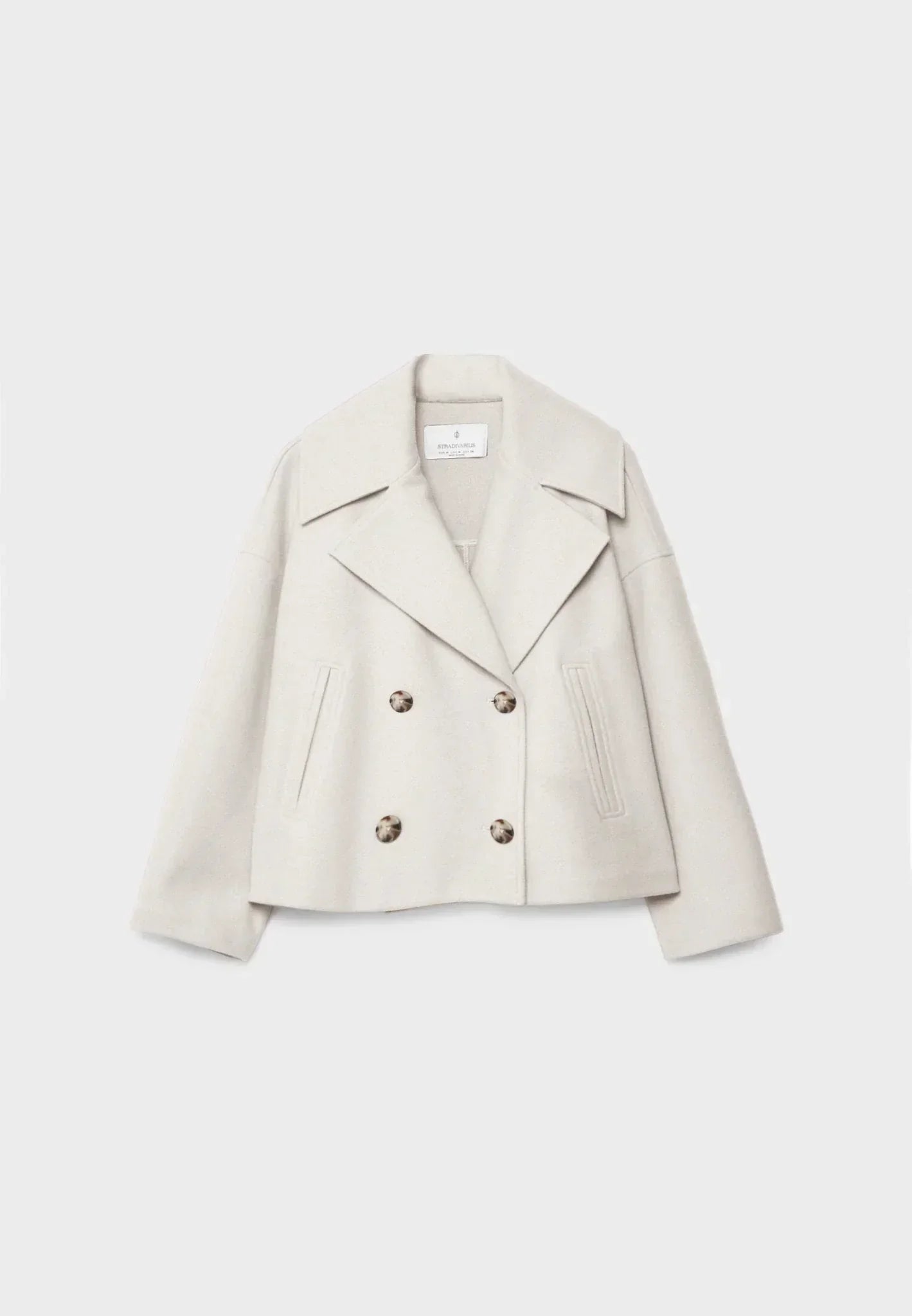 Maizie | Women’s Cropped Double-Breasted Jacket with Structured Fit & Lapel Collar