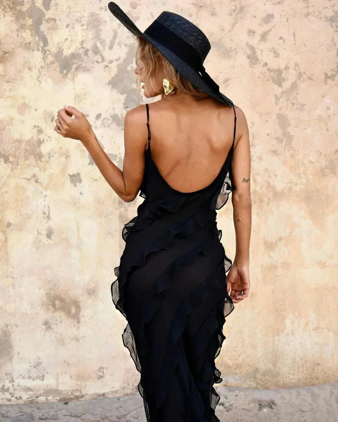 Kiara | Women’s Elegant Ruffled Maxi Dress for Evening Events