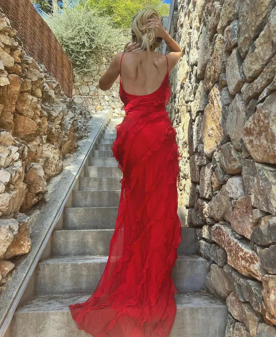 Kiara | Women’s Elegant Ruffled Maxi Dress for Evening Events