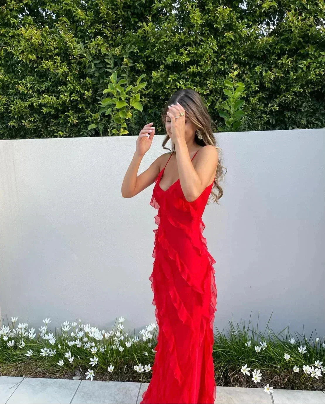 Kiara | Women’s Elegant Ruffled Maxi Dress for Evening Events